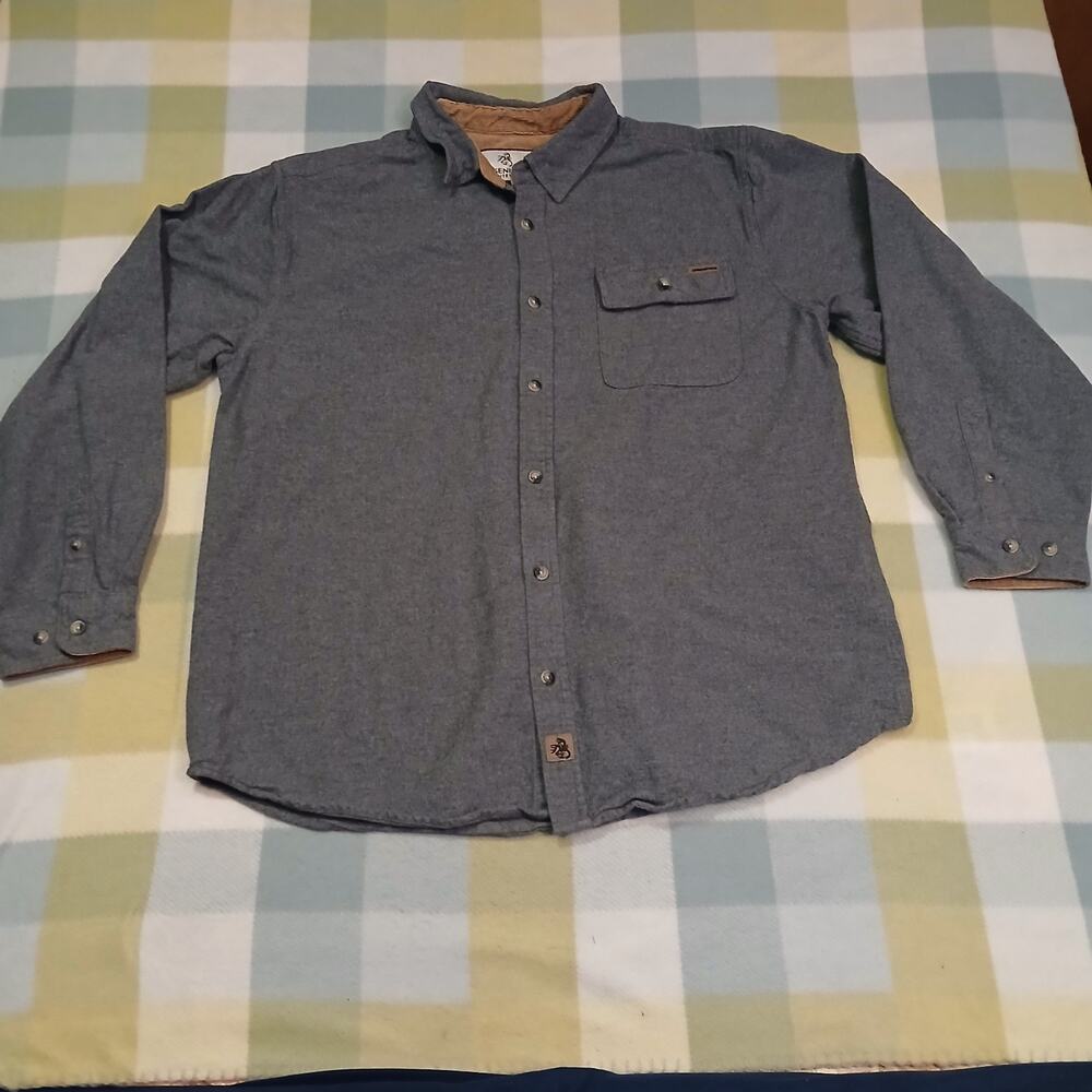 Legendary Whitetails Shirt Mens Size XL Gray Longsleeve Button Flannel